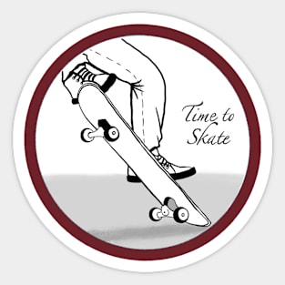 time to skate 2 Sticker